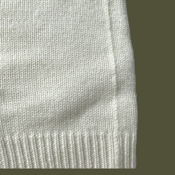 Sandrine Rose Wool Cashmere Blend Turtleneck Sweater Snow Women Medium NWT Braid - Picture 8 of 11